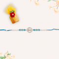 Silver Rakhi with Roli Chawal