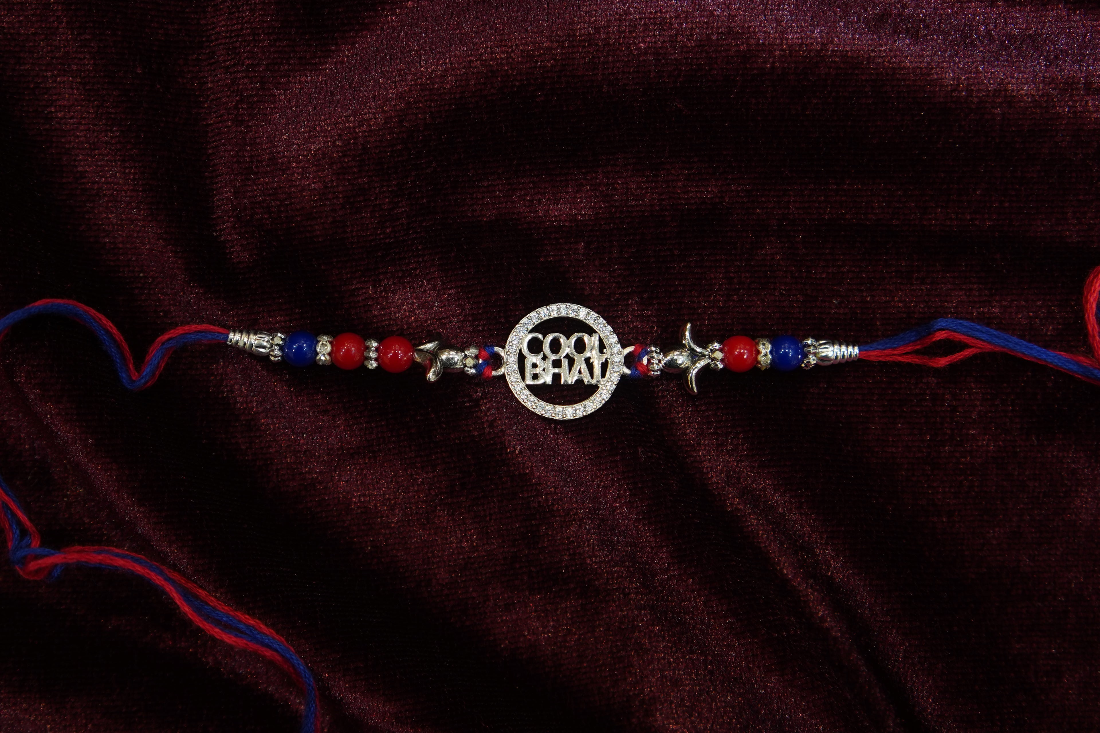 Silver Rakhi with Roli Chawal
