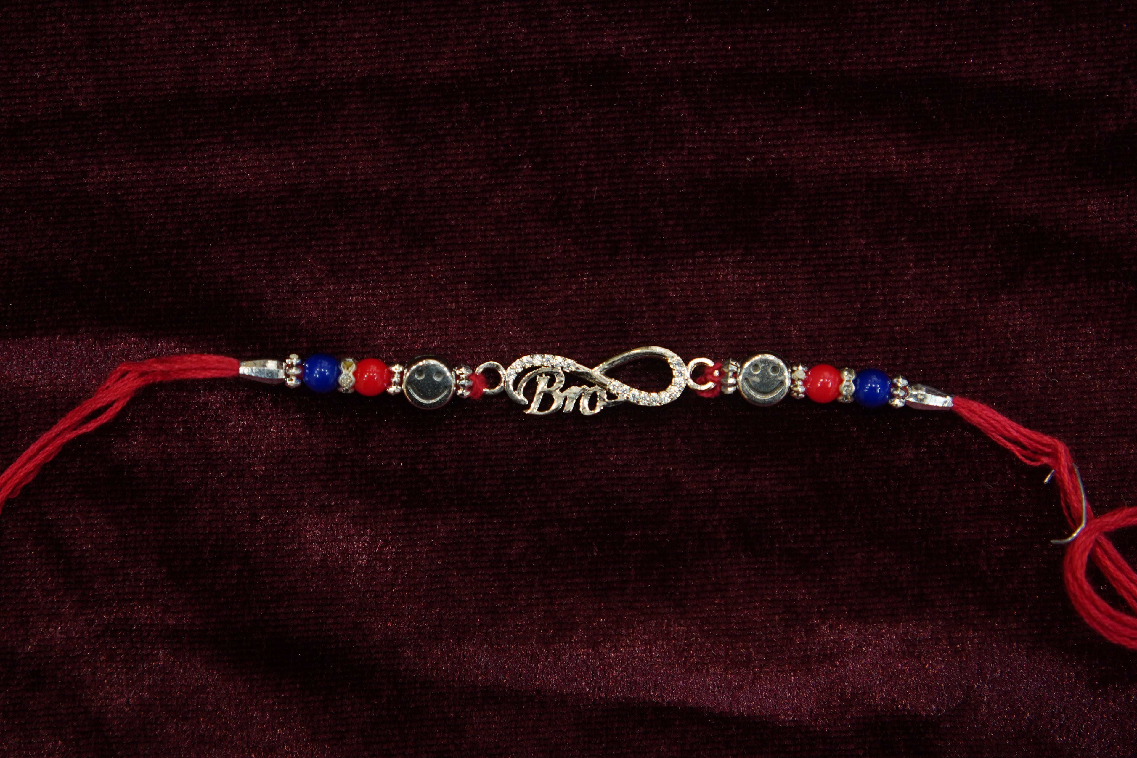 Silver Rakhi with Roli Chawal