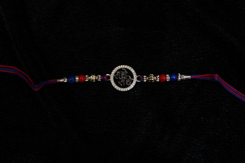 Silver Rakhi with Roli Chawal