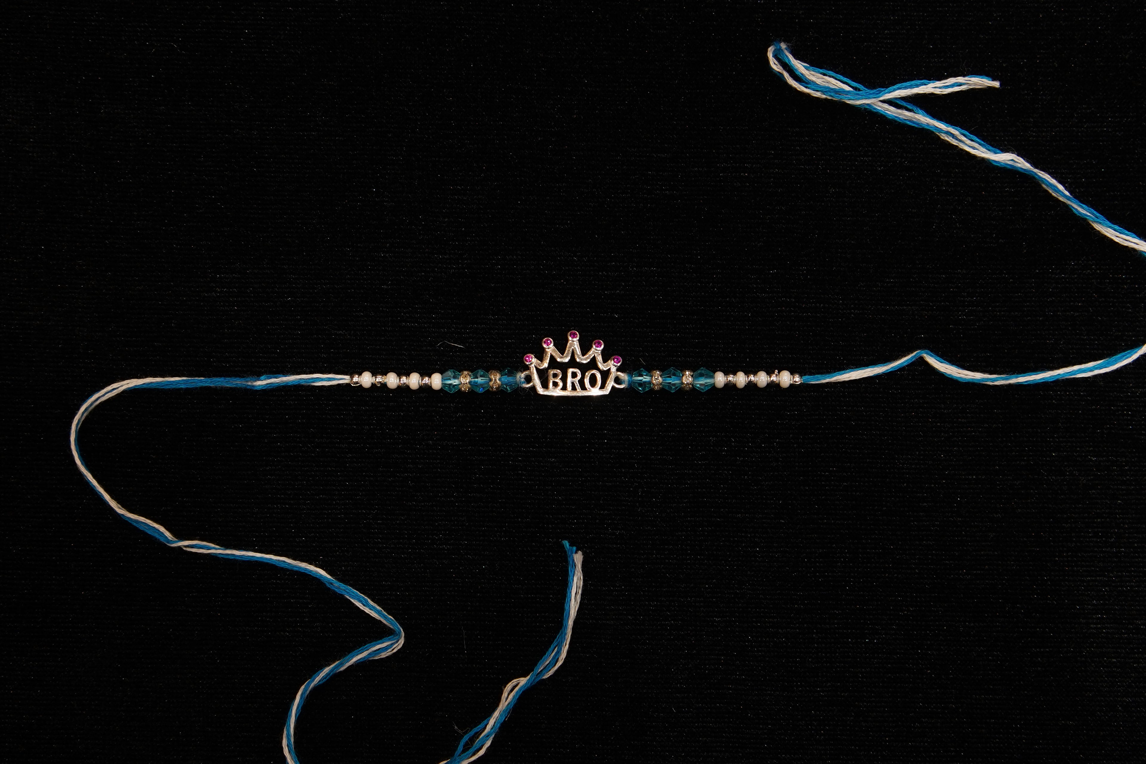 Silver Rakhi with Roli Chawal