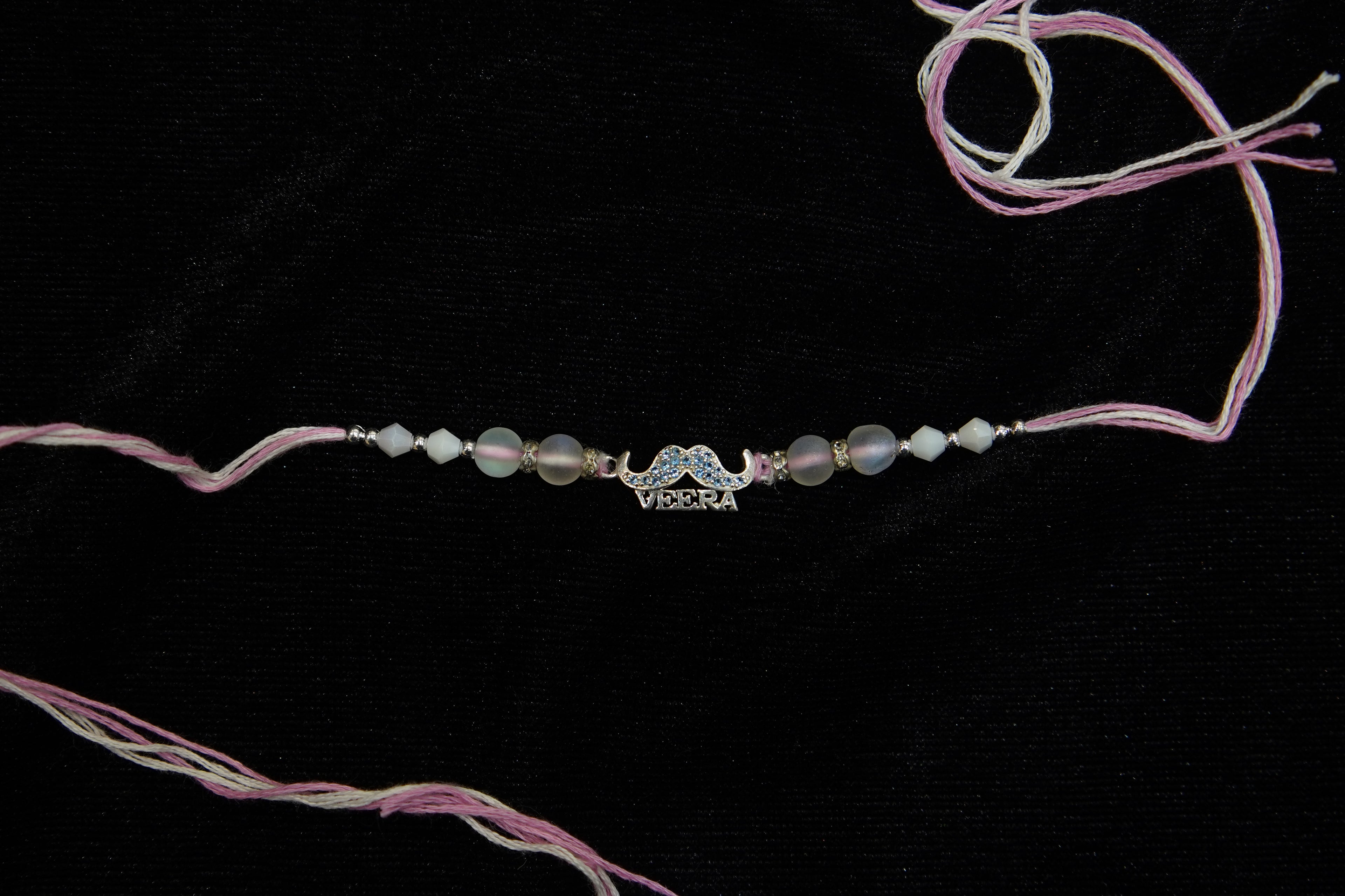 Silver Rakhi with Roli Chawal