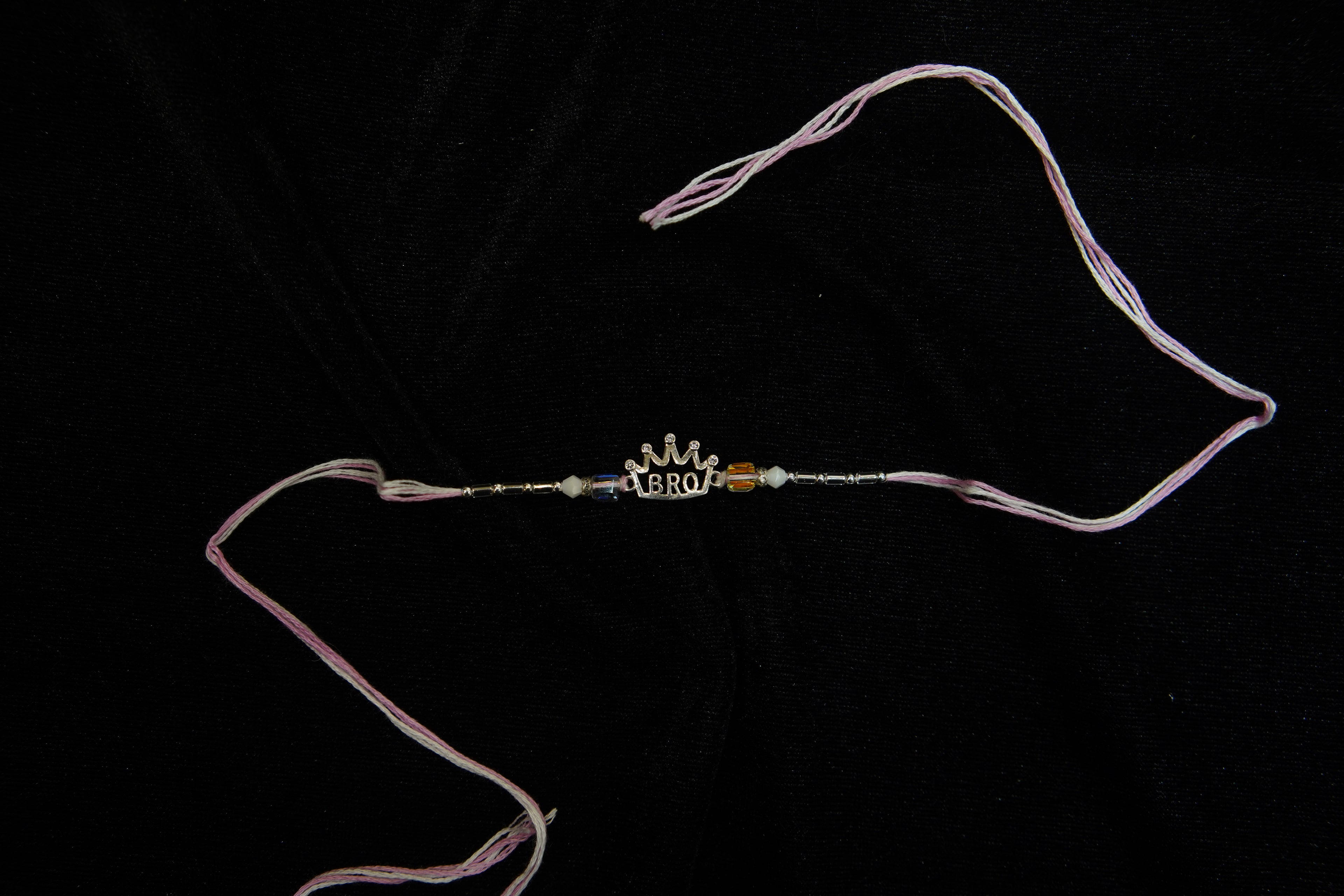 Silver Rakhi with Roli Chawal