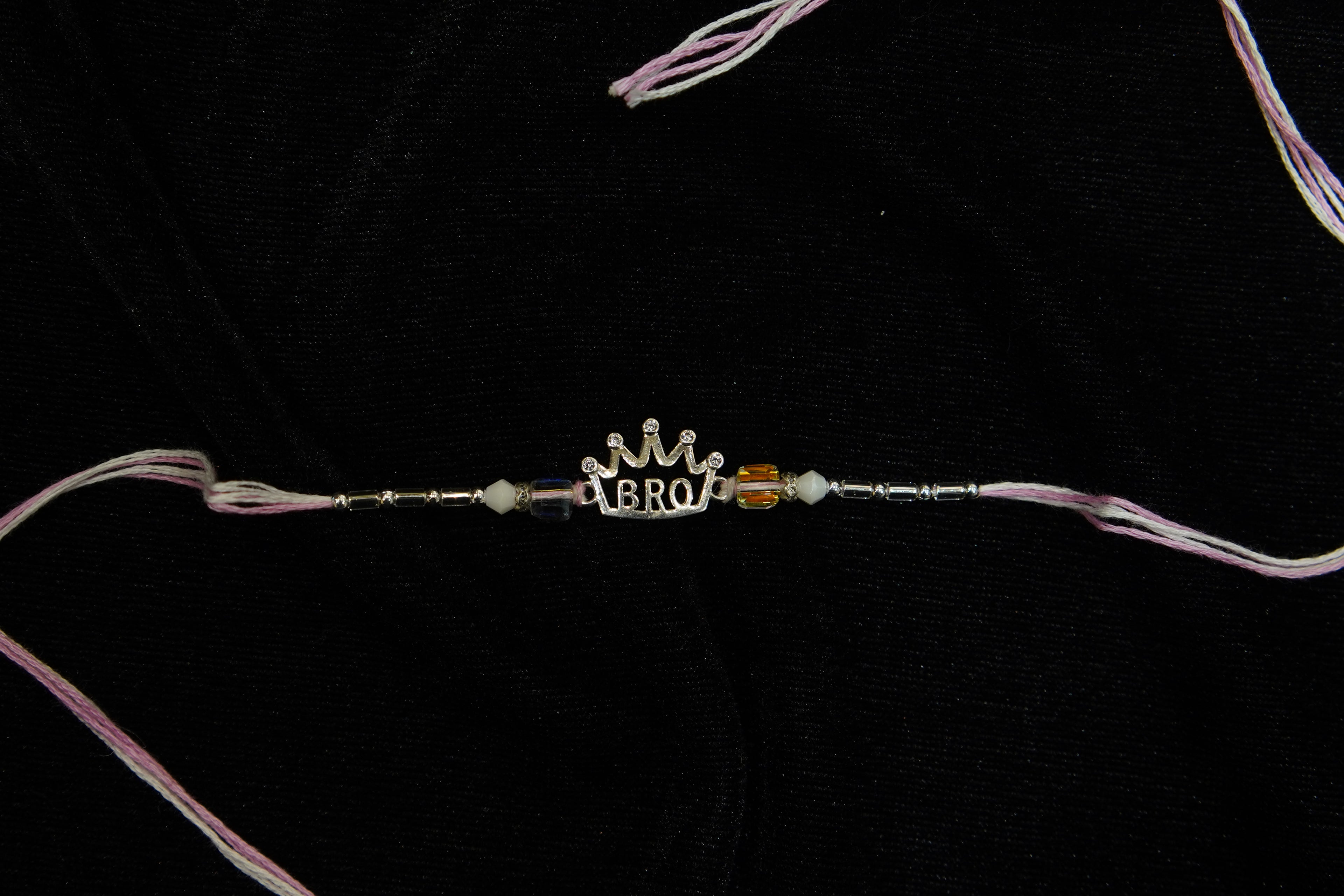 Silver Rakhi with Roli Chawal