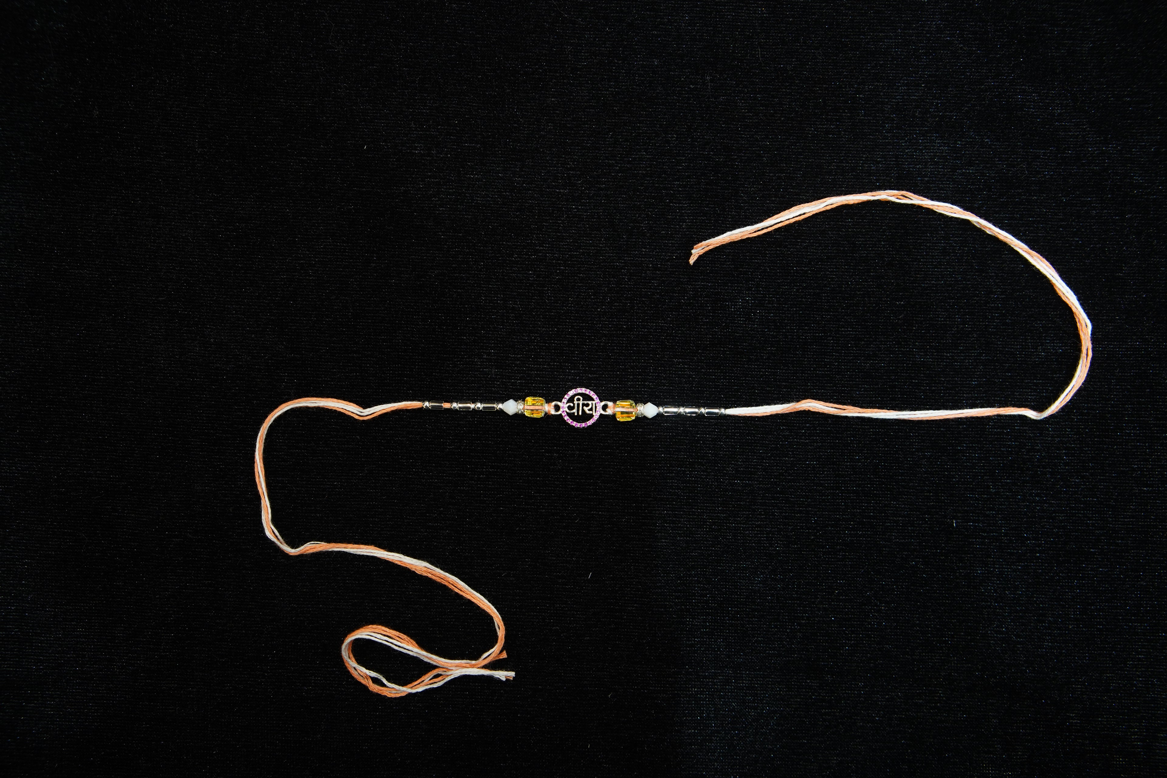 Silver Rakhi with Roli Chawal