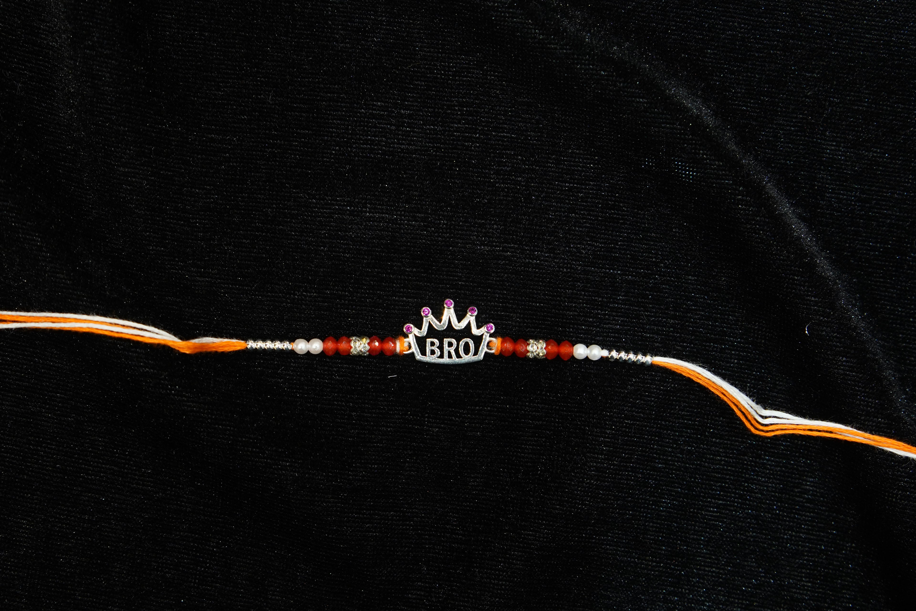 Silver Rakhi with Roli Chawal