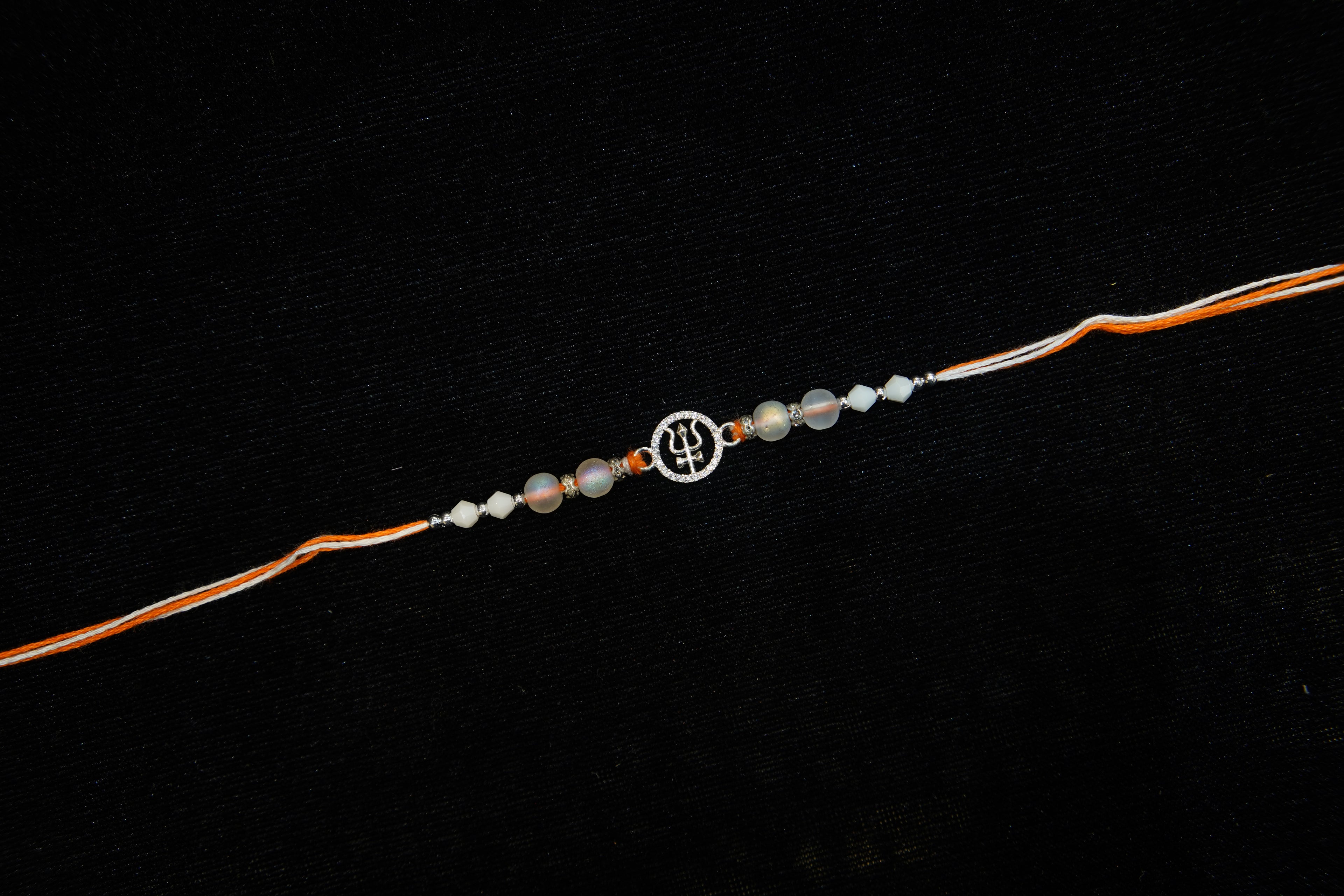Silver Rakhi with Roli Chawal
