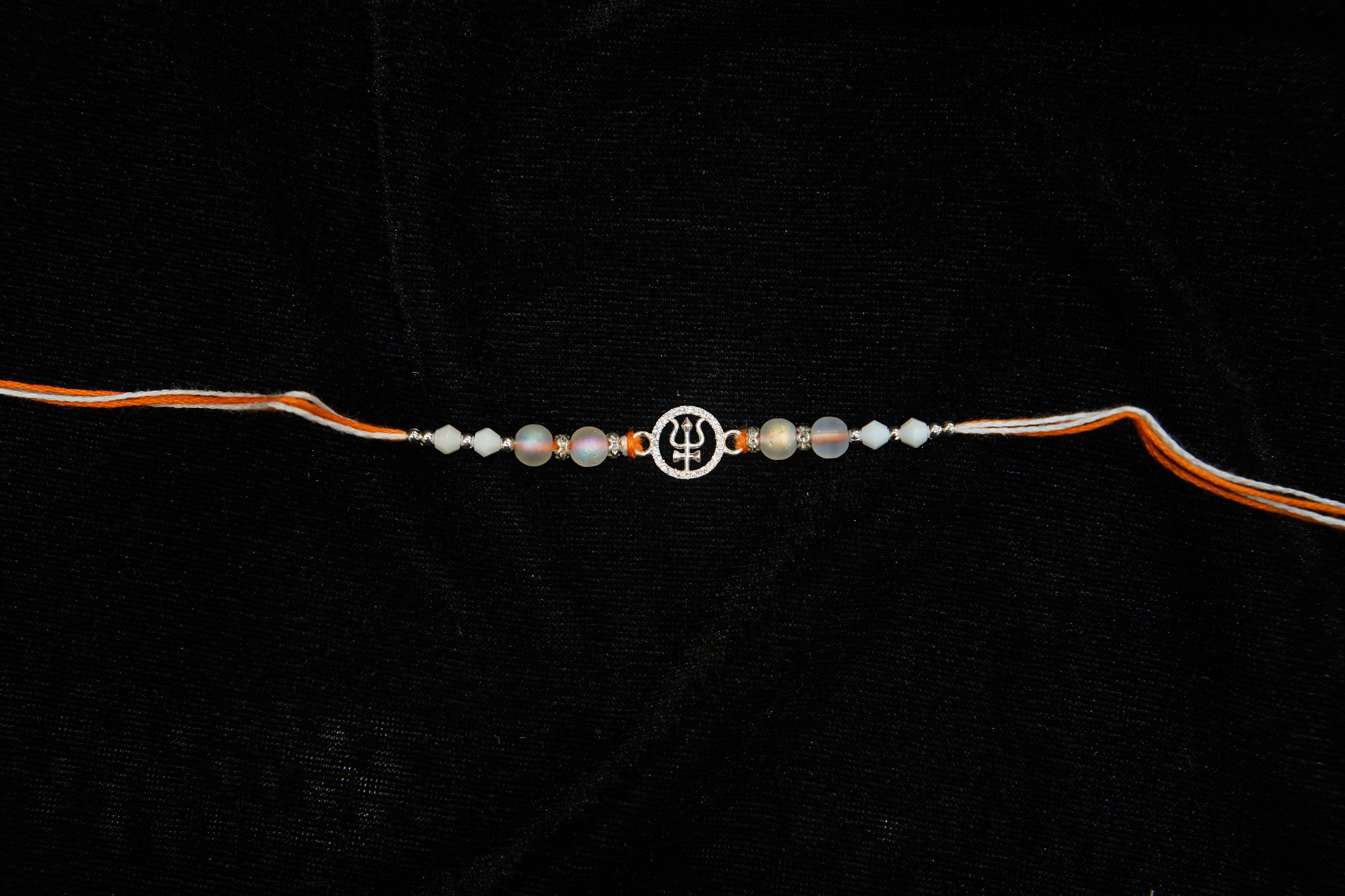 Silver Rakhi with Roli Chawal