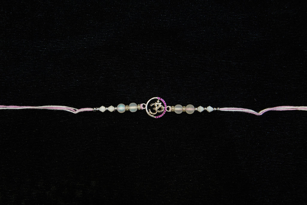 Silver Rakhi with Roli Chawal