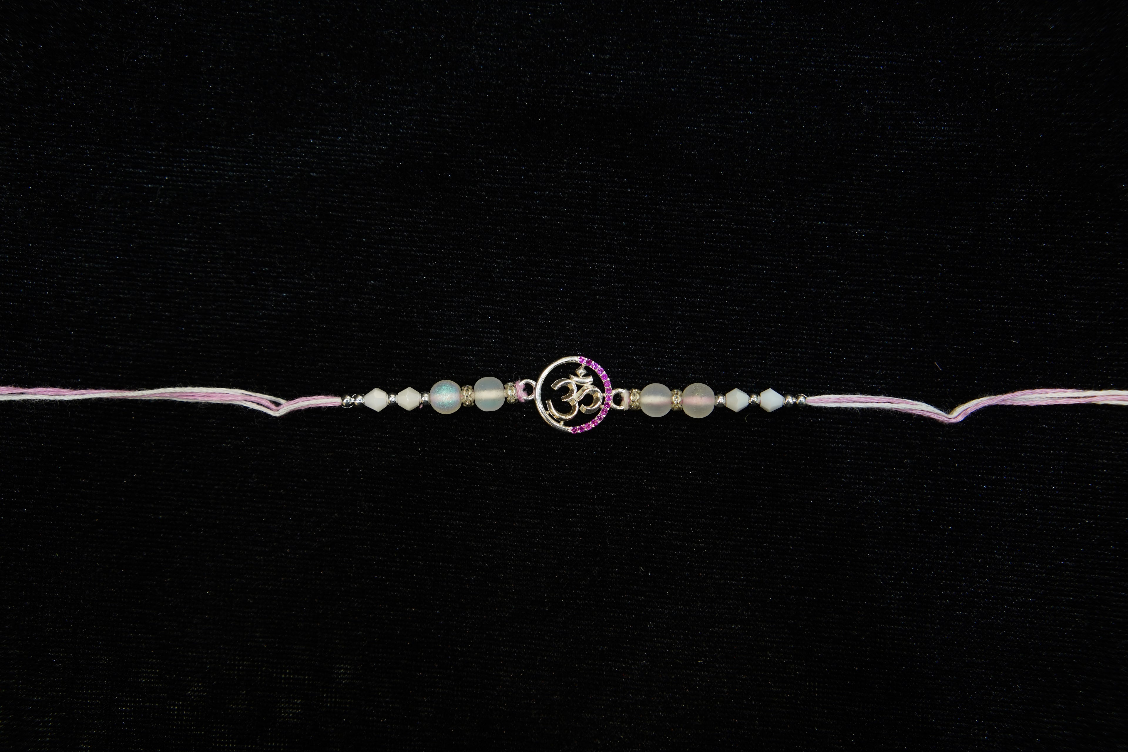 Silver Rakhi with Roli Chawal