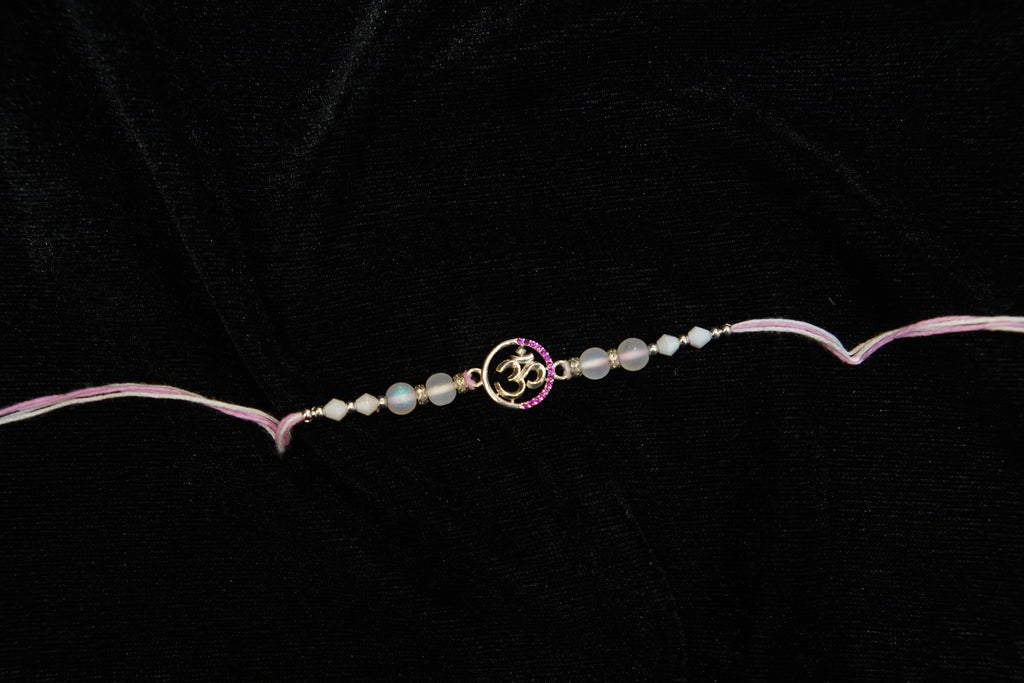 Silver Rakhi with Roli Chawal