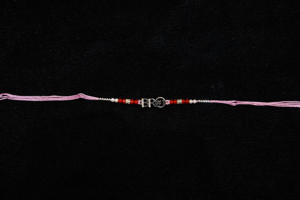 Silver Rakhi with Roli Chawal