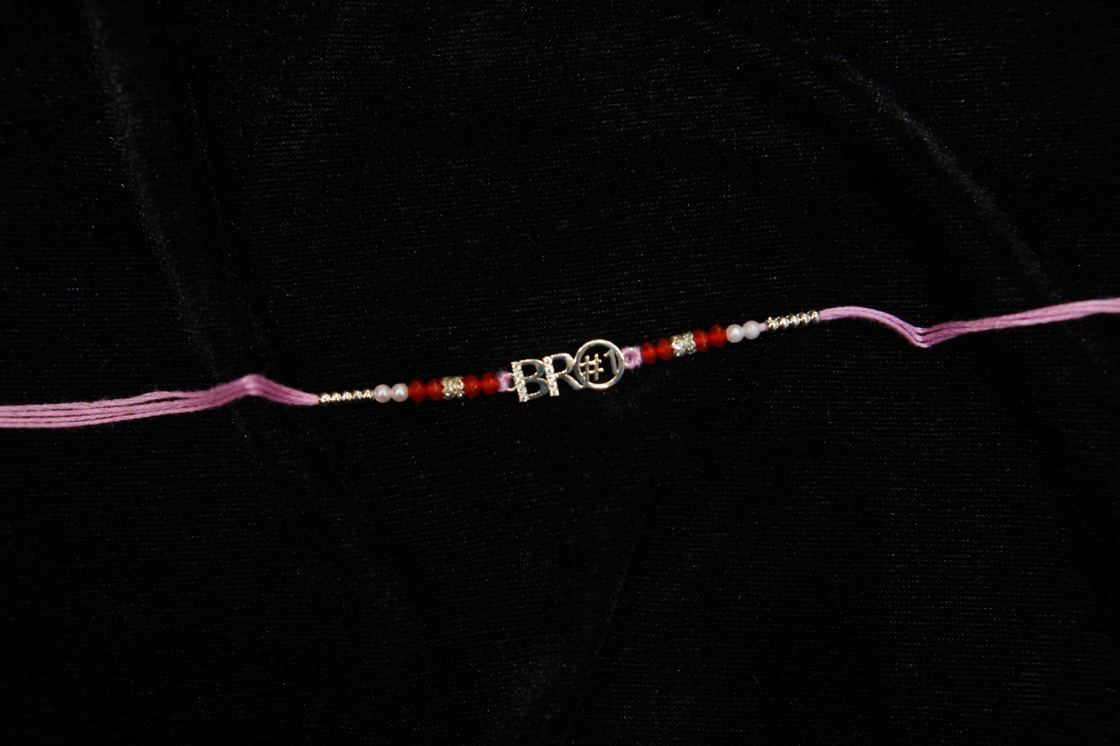 Silver Rakhi with Roli Chawal