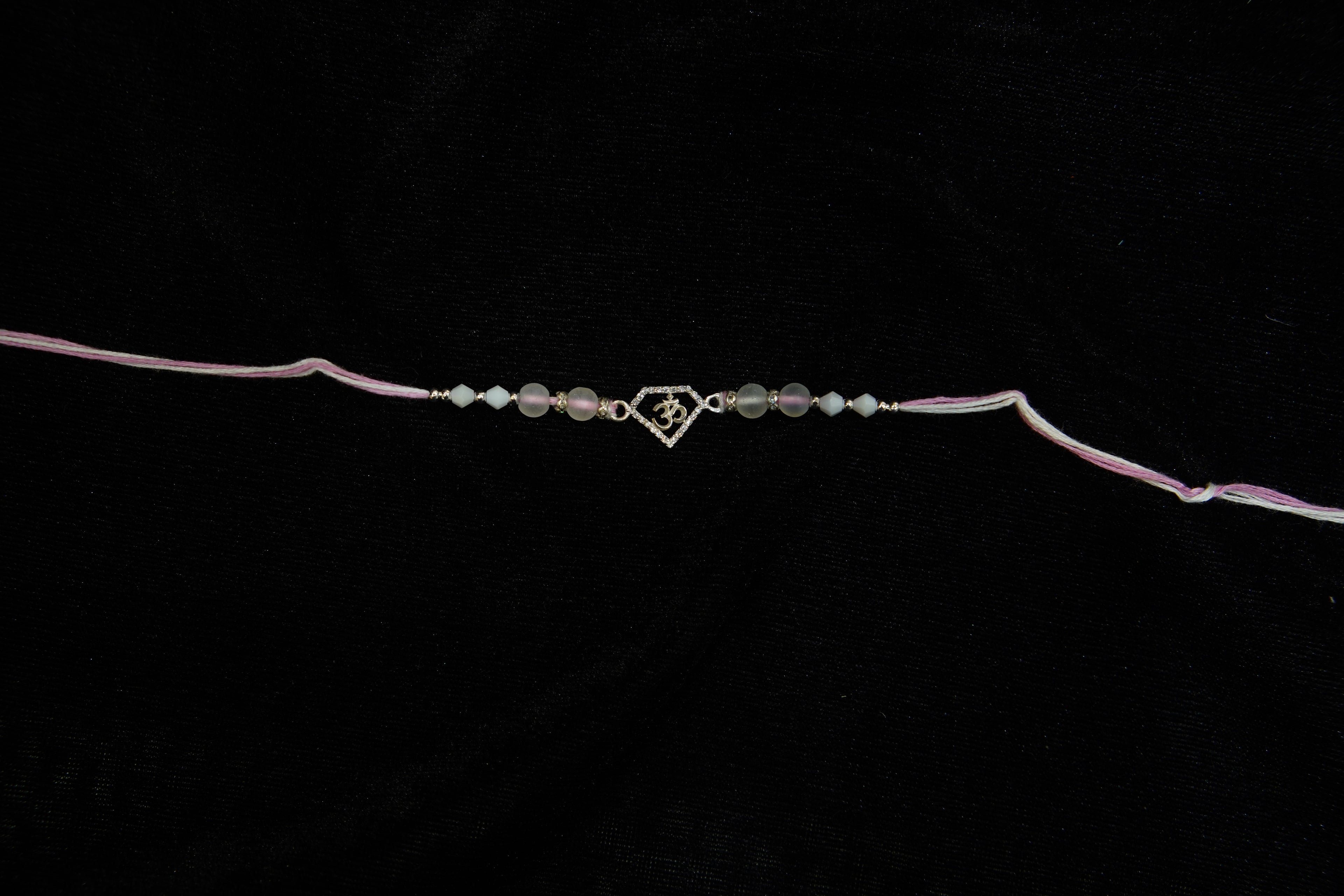 Silver Rakhi with Roli Chawal