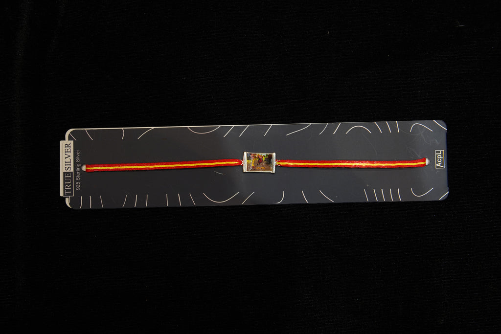 Silver Rakhi with Roli Chawal