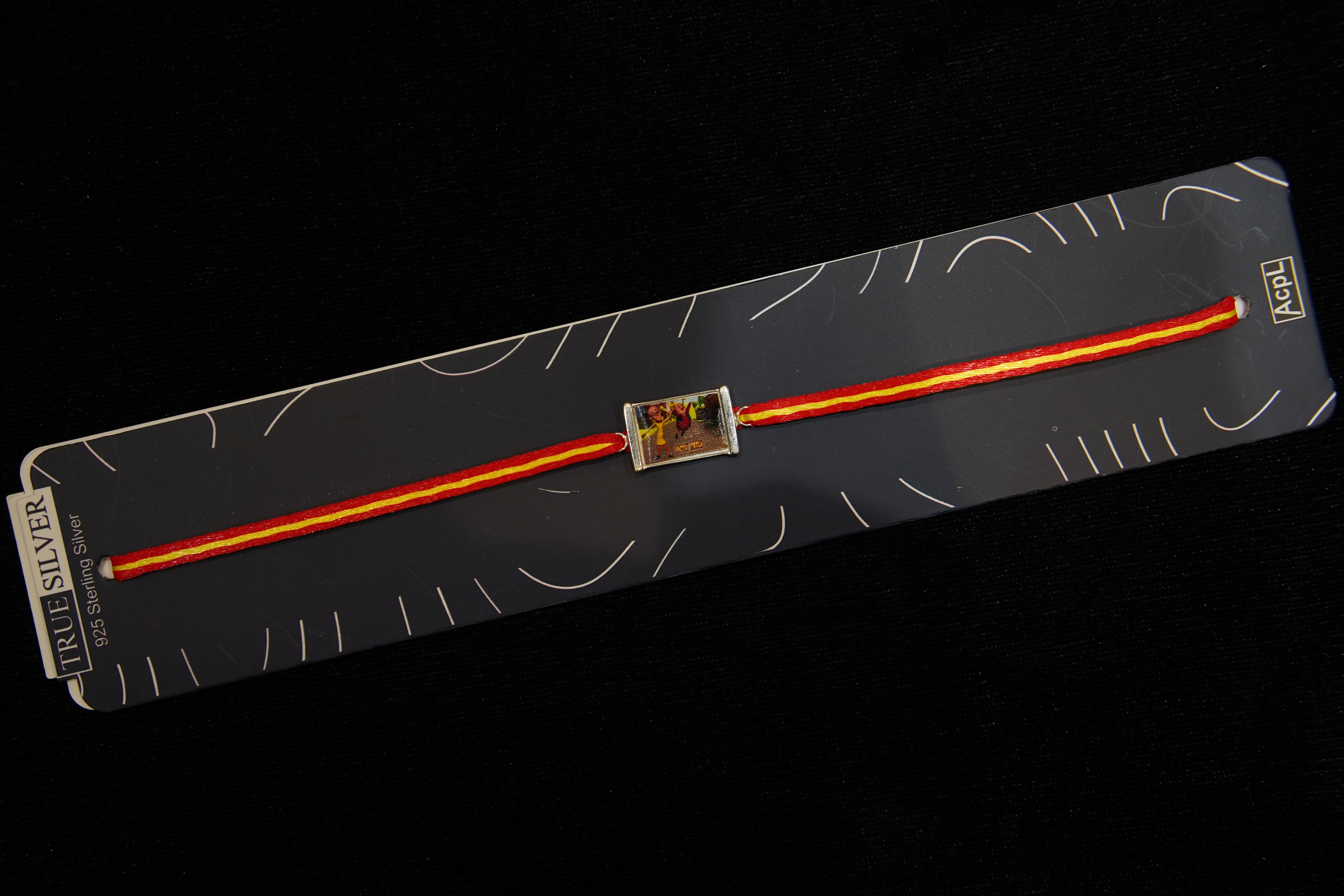 Silver Rakhi with Roli Chawal