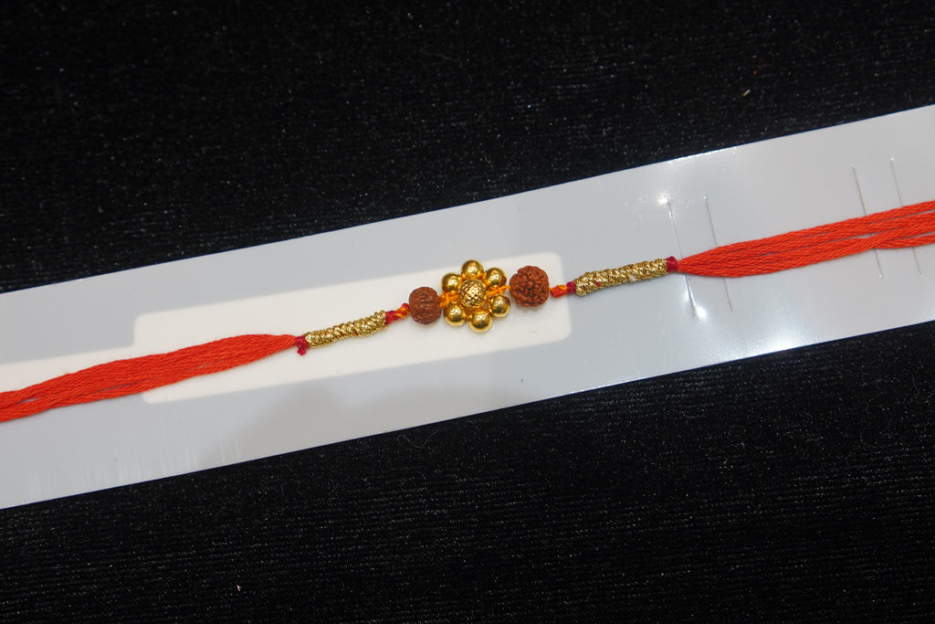 Silver Rakhi with Roli Chawal