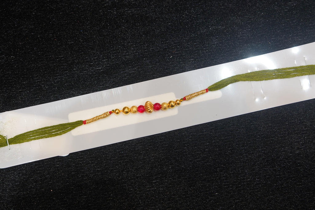 Silver Rakhi with Roli Chawal